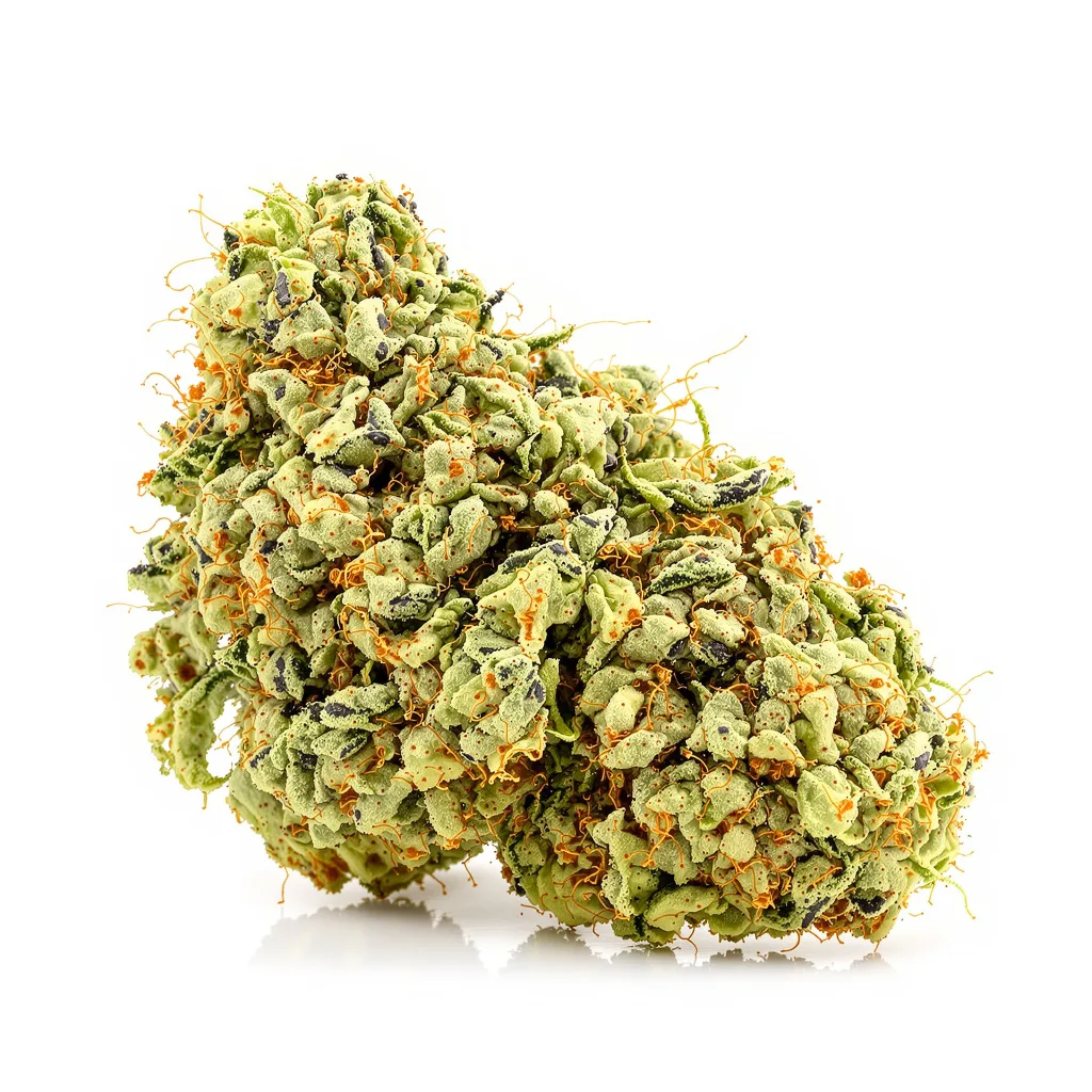 Maui Wowie 20% indica / 80% sativa flower with visible trichomes