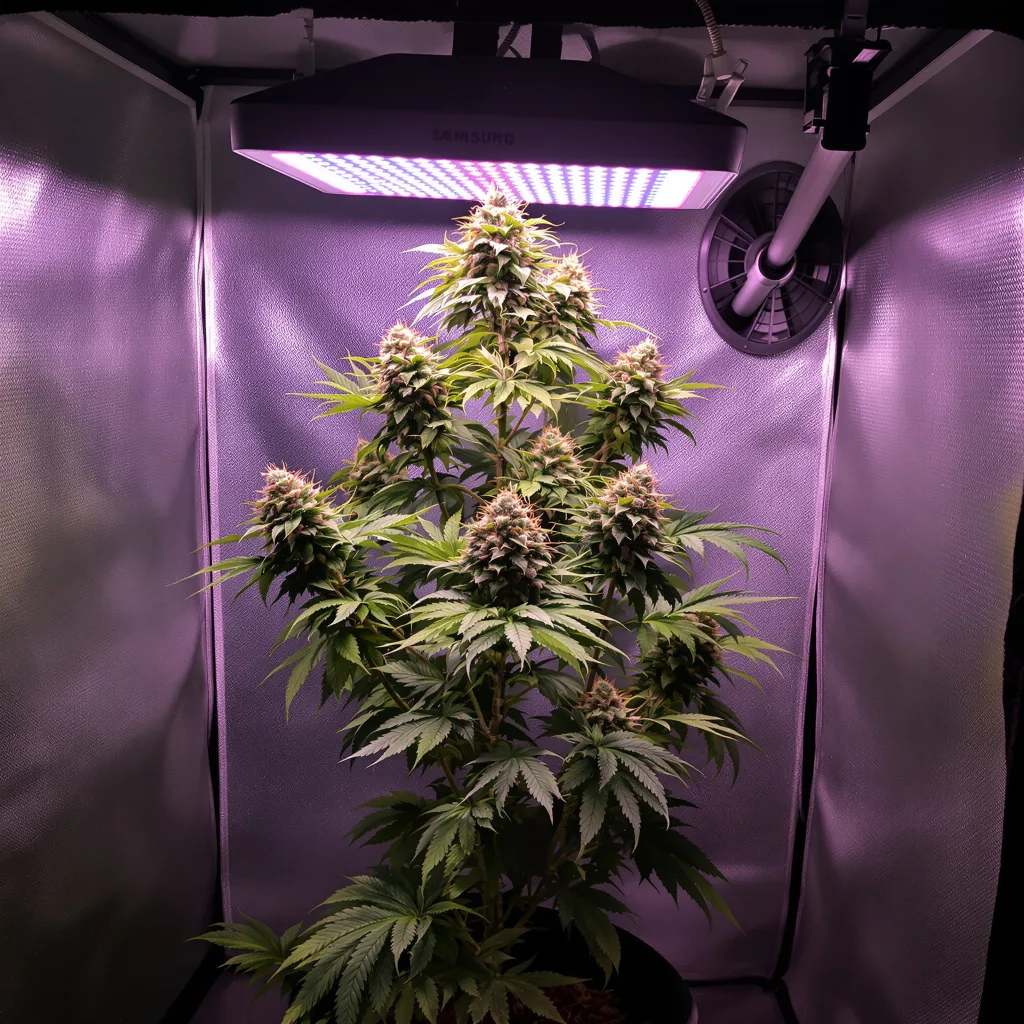 Maxi Gom cannabis plant in flowering stage — Medium autoflower
