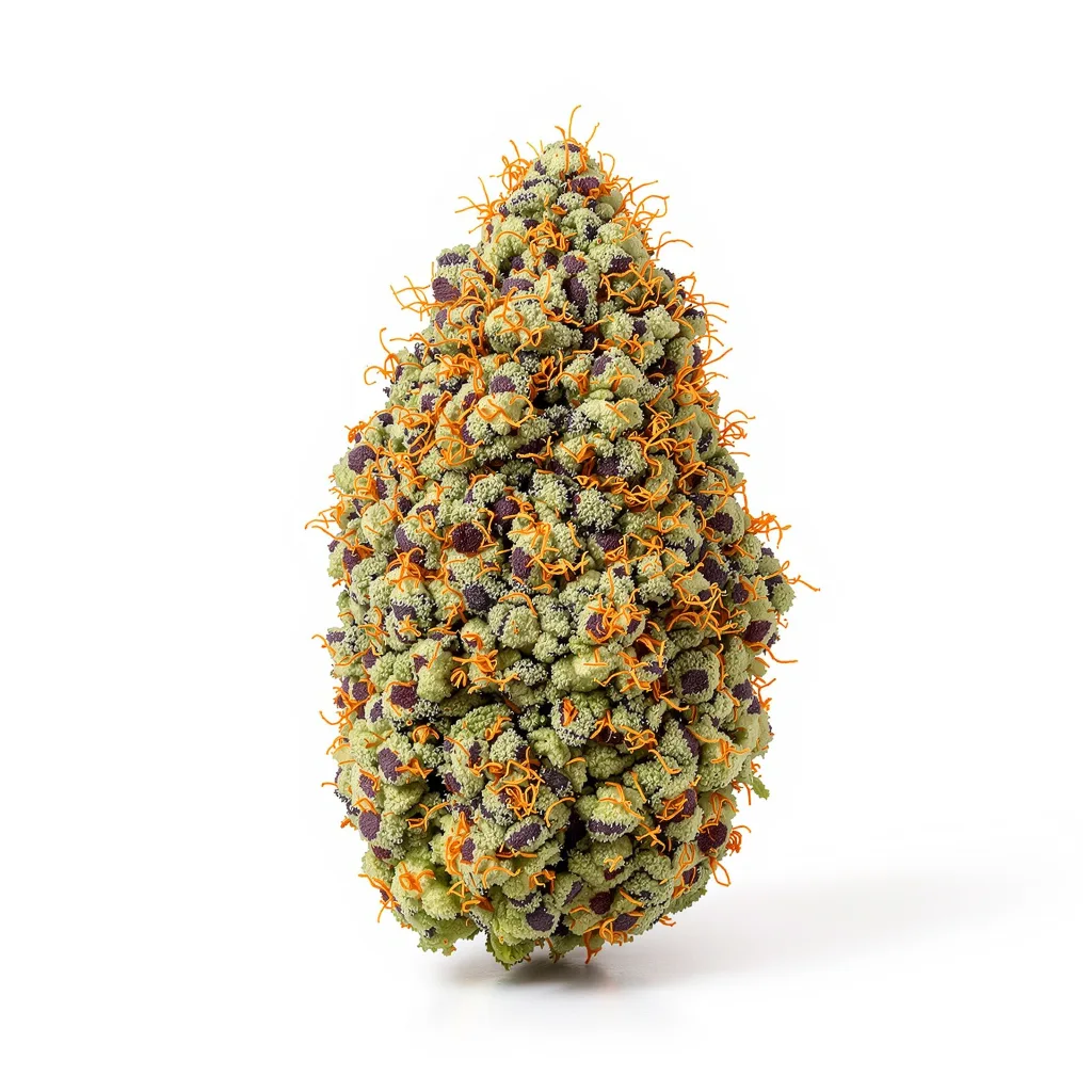Mazar I Sharif 80% indica / 20% sativa flower with visible trichomes