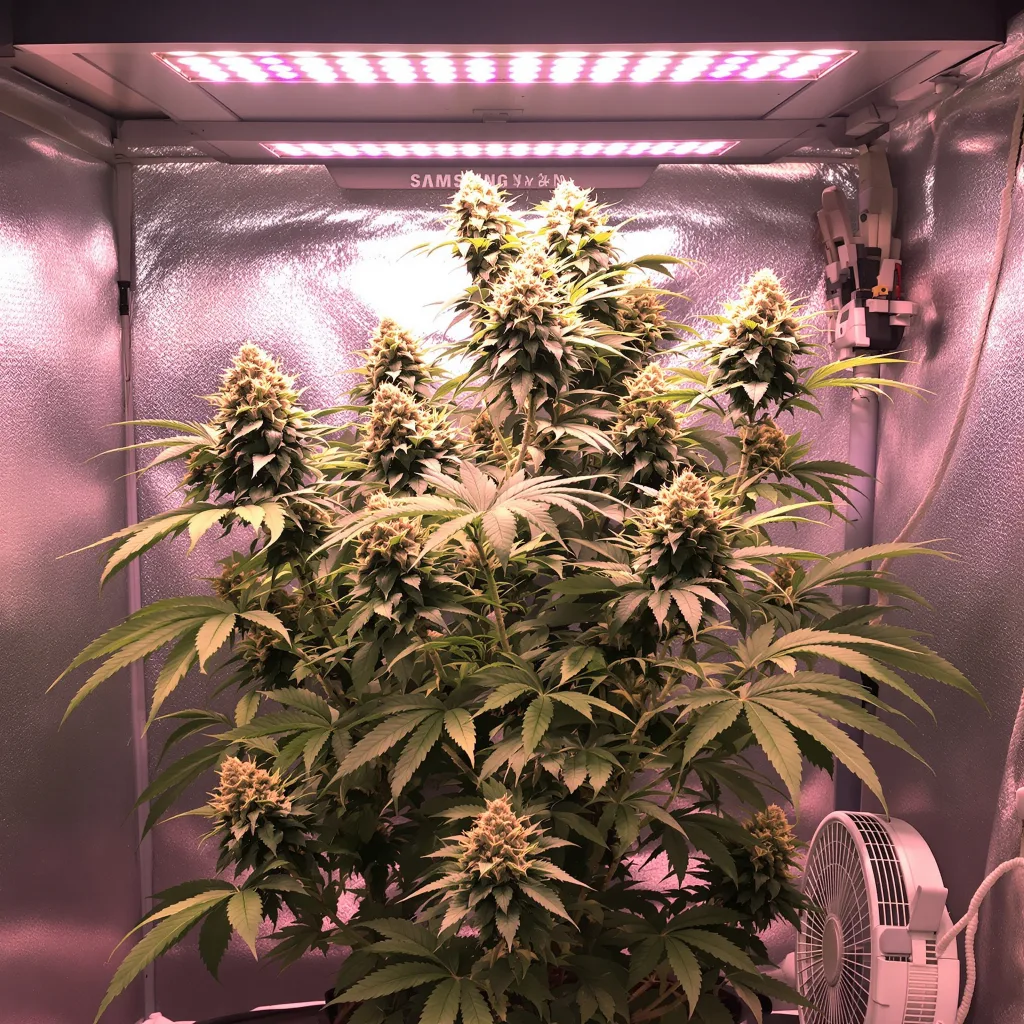 Mendo Breath cannabis plant in flowering stage — Medium feminised