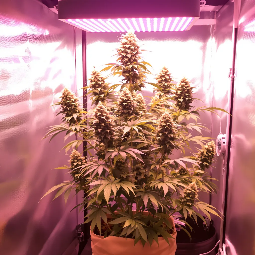Merlot OG cannabis plant in flowering stage — 90-120 cm. Medium feminised