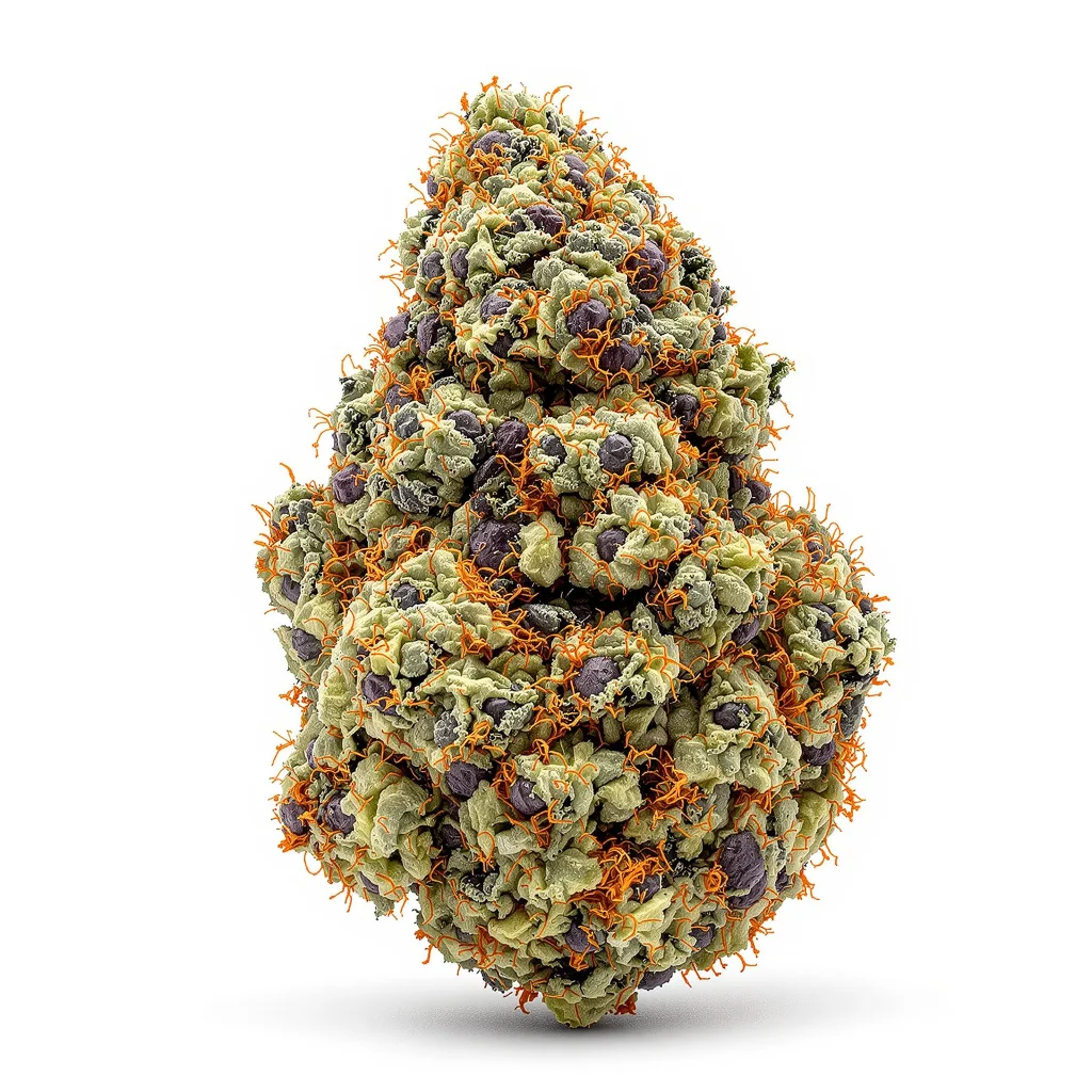 Milky Way 78% indica / 22% sativa flower with visible trichomes