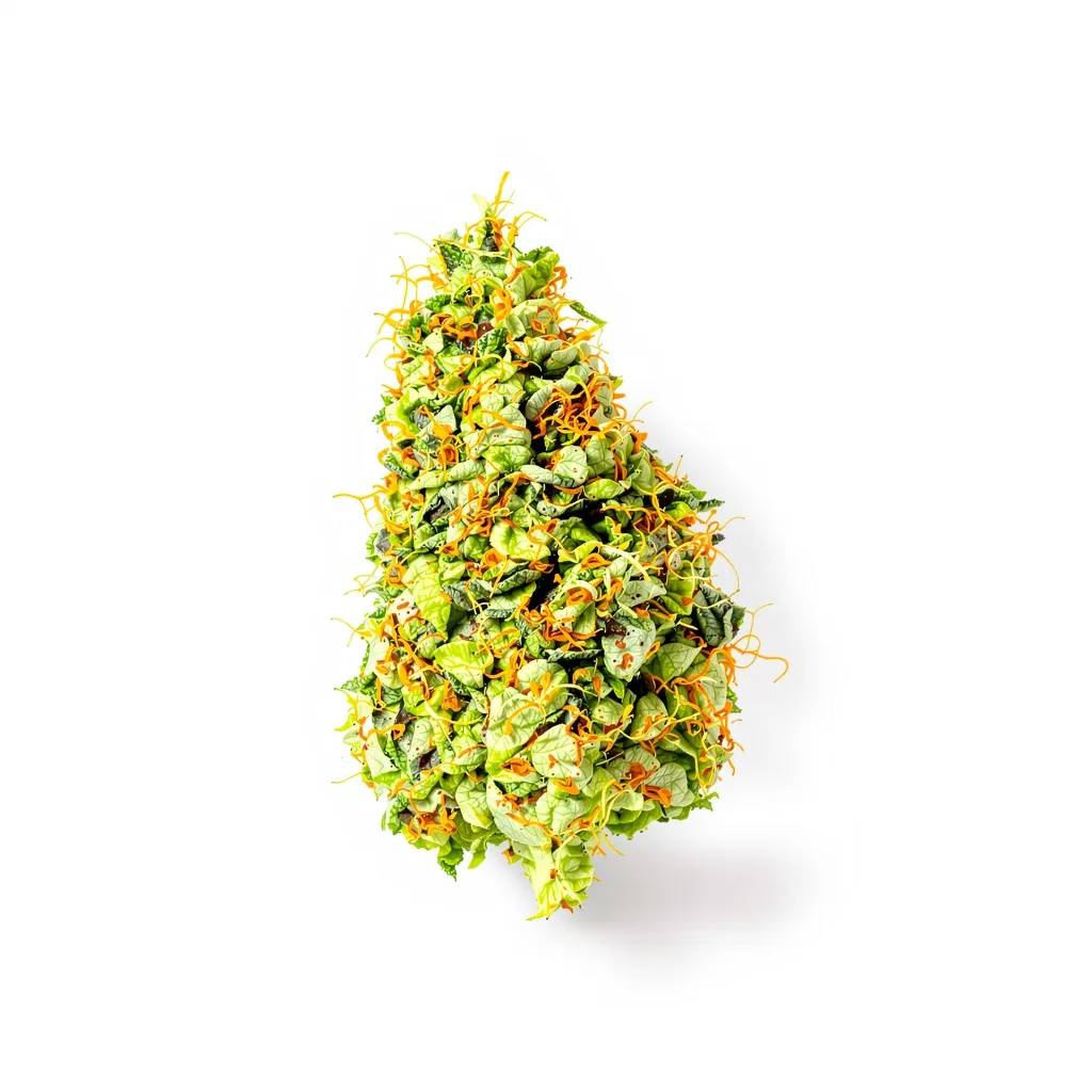 Moby Dick 25% indica / 75% sativa flower with visible trichomes