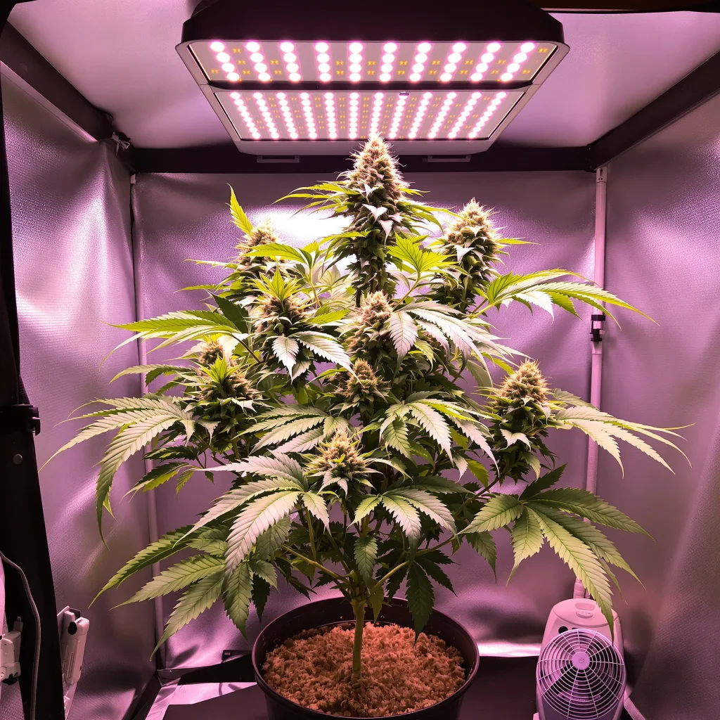 Molokai Frost cannabis plant in flowering stage — 90-120 cm. Medium feminised