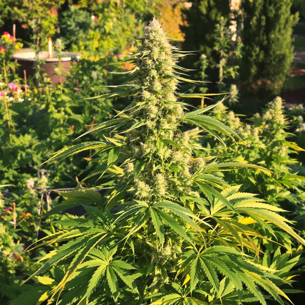 Motorbreath #15 62% indica / 38% sativa flower with visible trichomes