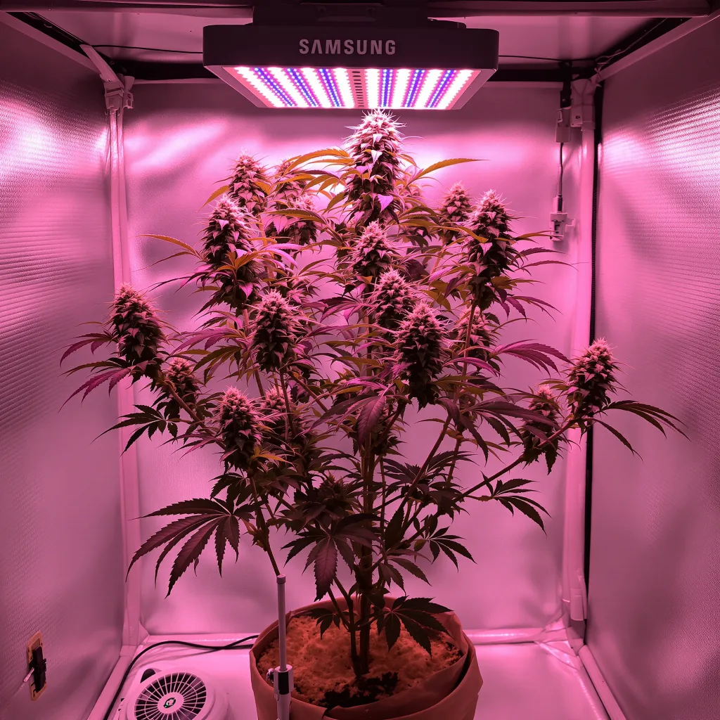 Ms. Universe cannabis plant in flowering stage — 90-120 cm. Medium feminised