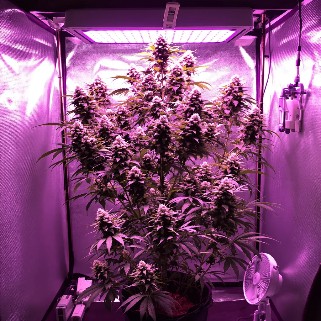 Nebula cannabis plant in flowering stage — 90-120 cm. Medium autoflower