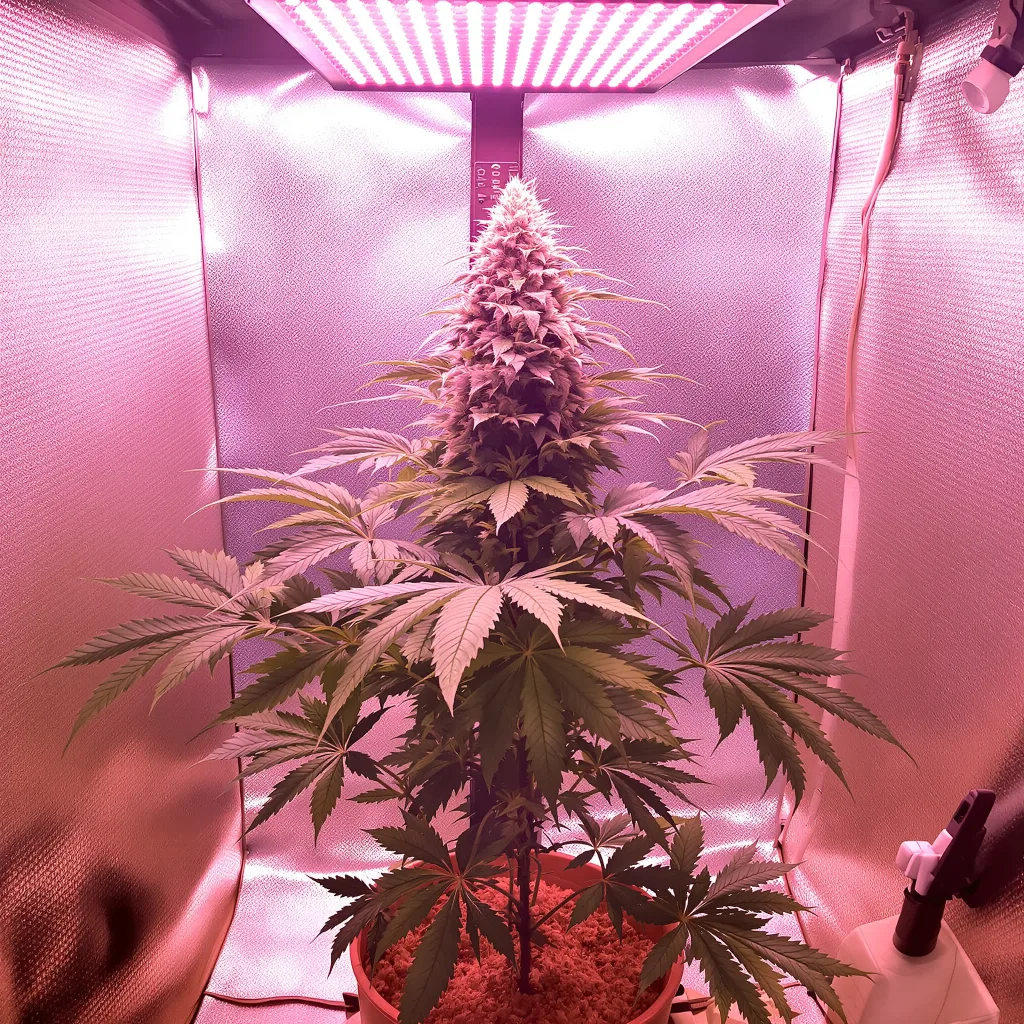 Nicole Kush cannabis plant in flowering stage — Medium feminised