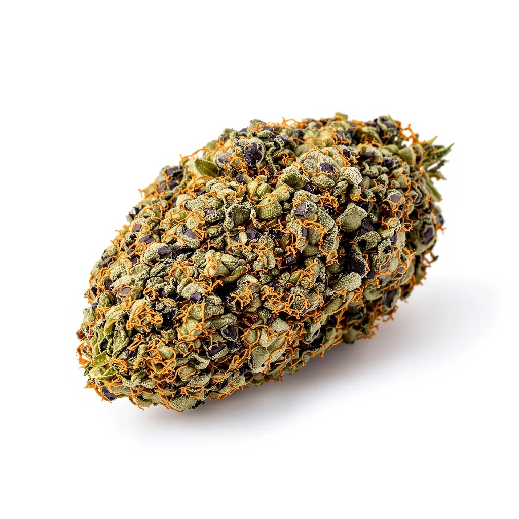 Nicole Kush 67% indica / 33% sativa flower with visible trichomes
