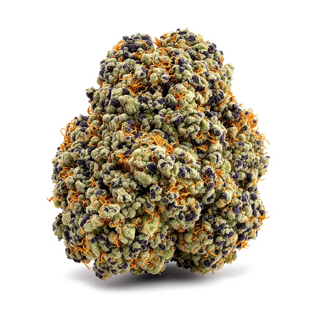 Night Nurse 82% indica / 18% sativa flower with visible trichomes