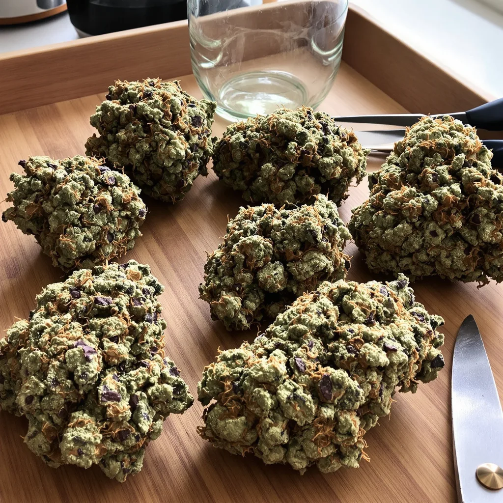 Northern Sunrise 89% indica / 11% sativa flower with visible trichomes