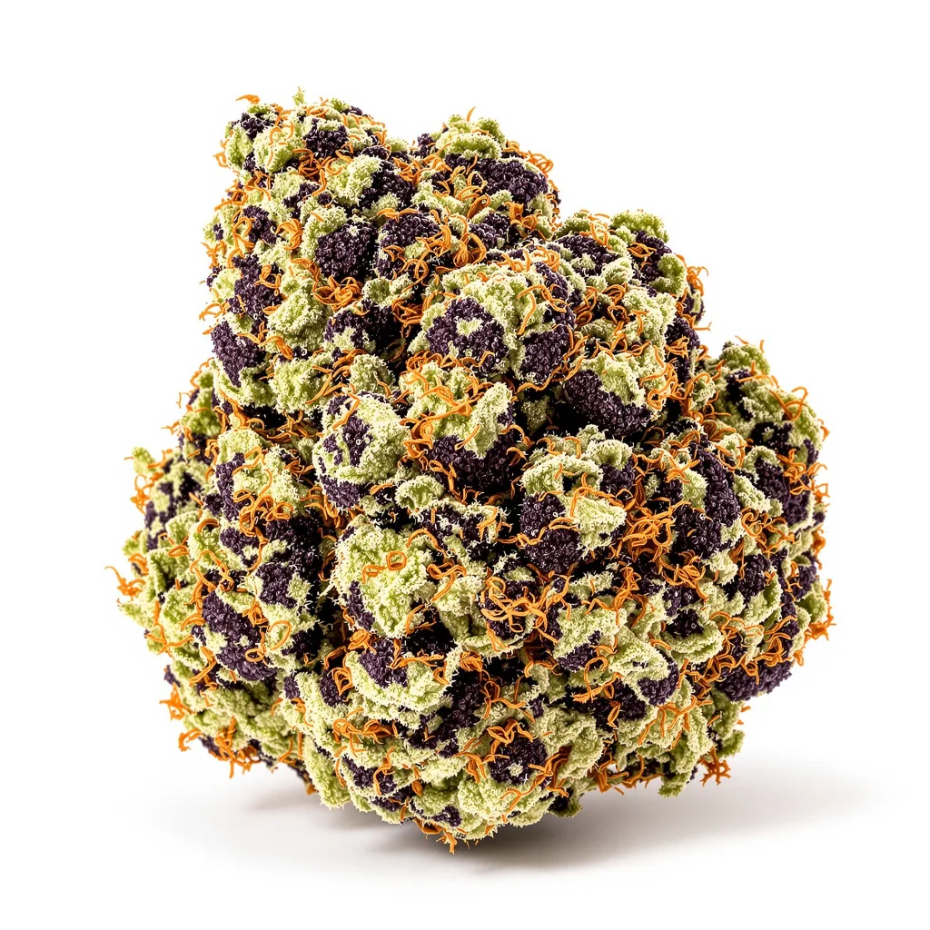 Northern Sunrise 89% indica / 11% sativa flower with visible trichomes