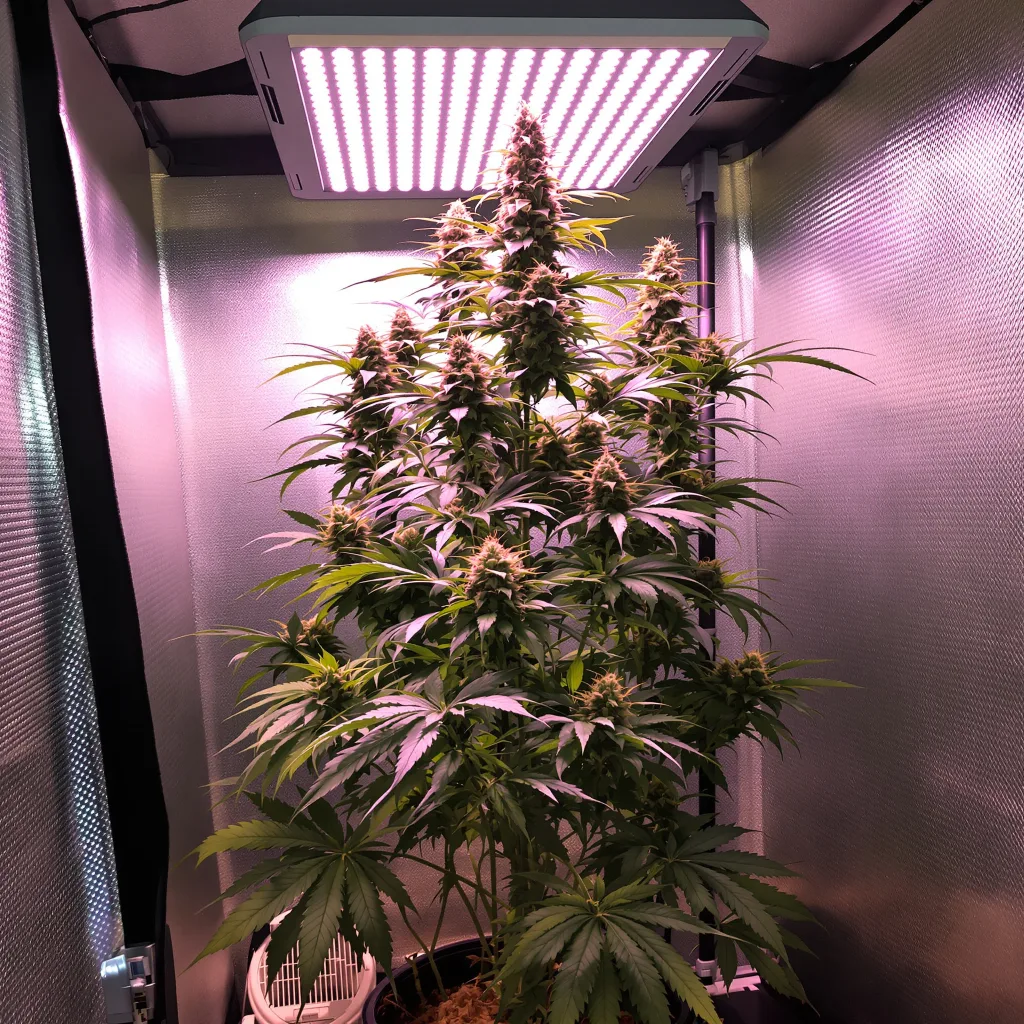 NY-47 cannabis plant in flowering stage — 90-120 cm. Medium feminised