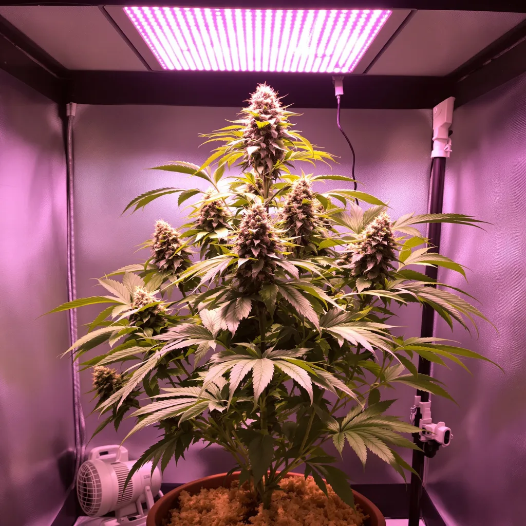 OG LA Affie cannabis plant in flowering stage — Short feminised
