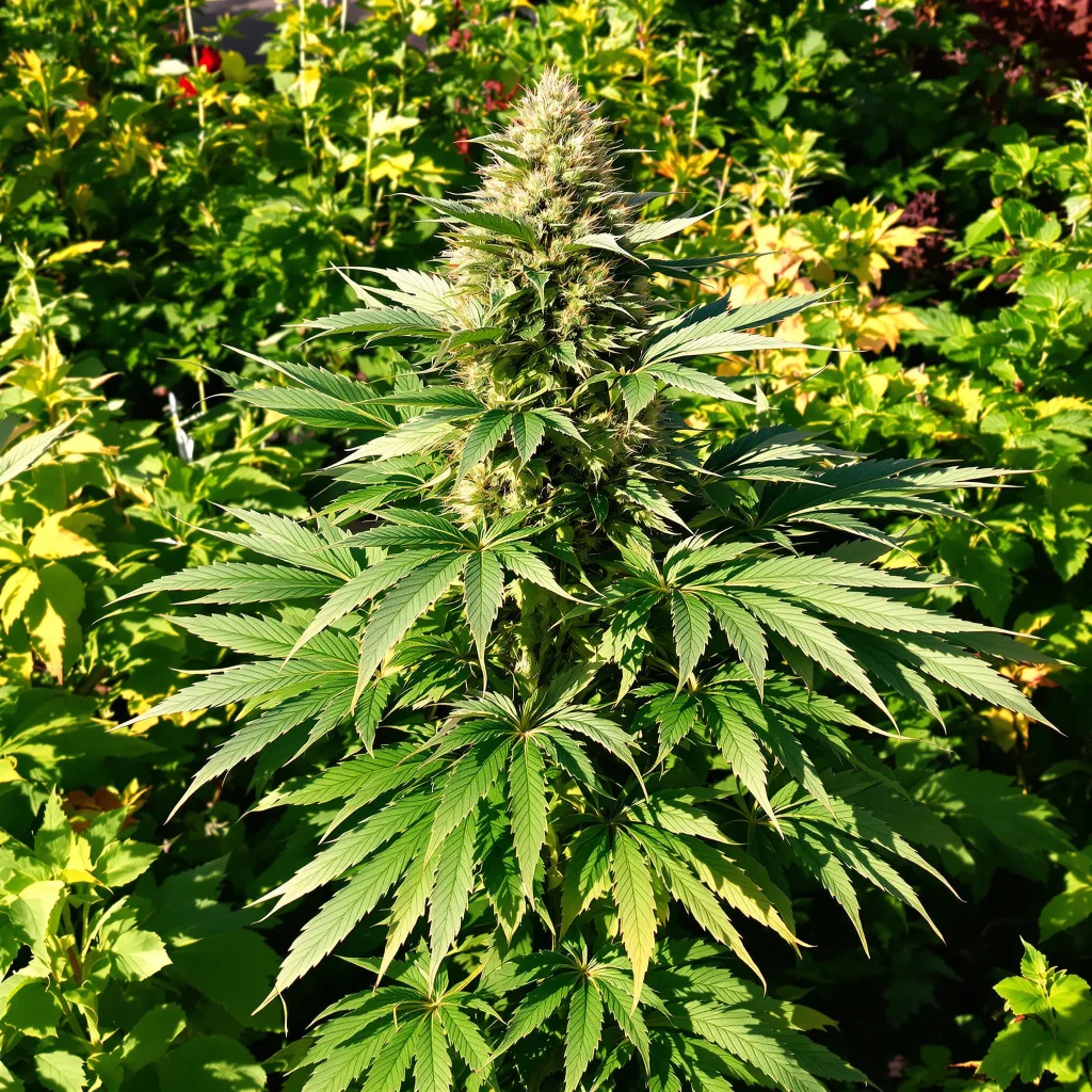 OG LA Affie 89% indica / 11% sativa flower with visible trichomes