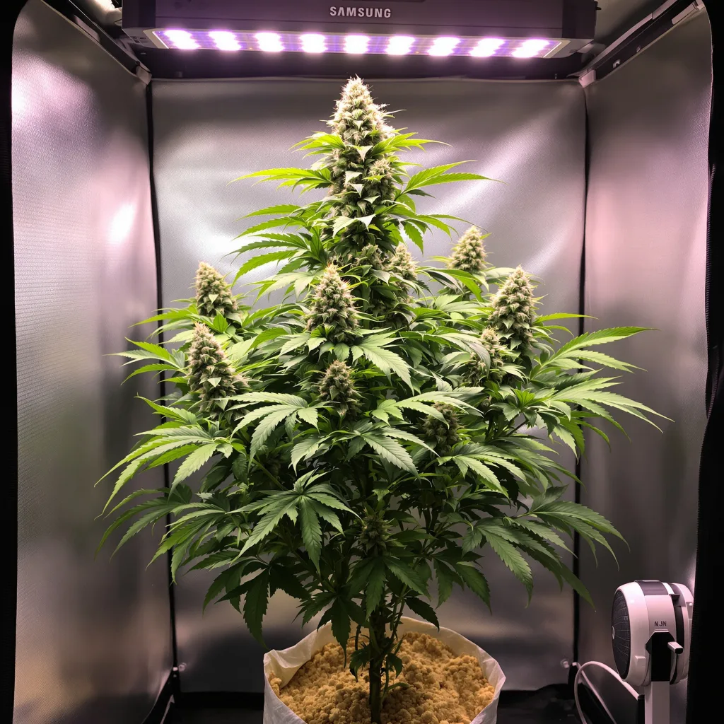 Old School OG cannabis plant in flowering stage — Short autoflower