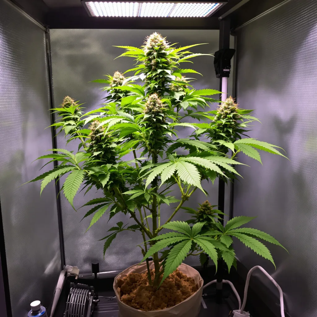 Ortega cannabis plant in flowering stage — Short feminised