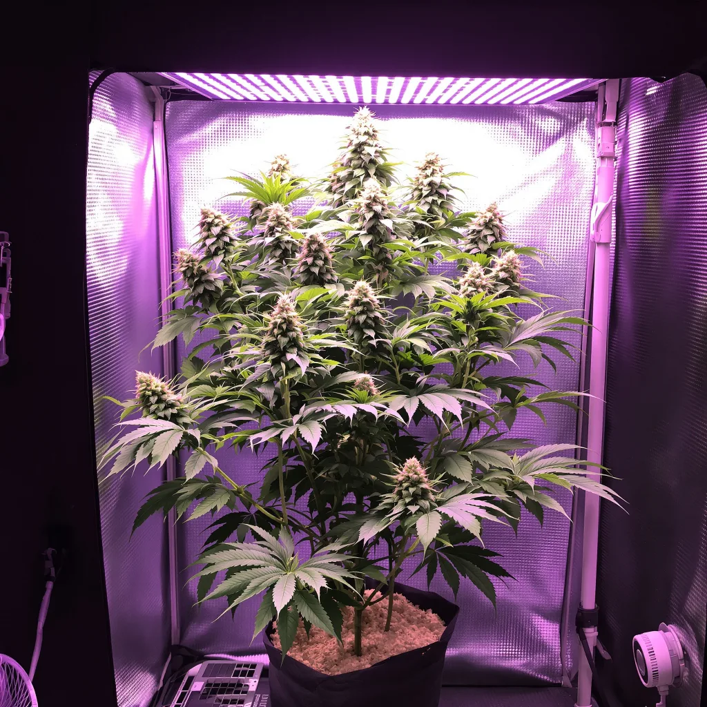 Pakistani Chitral Kush cannabis plant in flowering stage — 90-120 cm. Medium autoflower