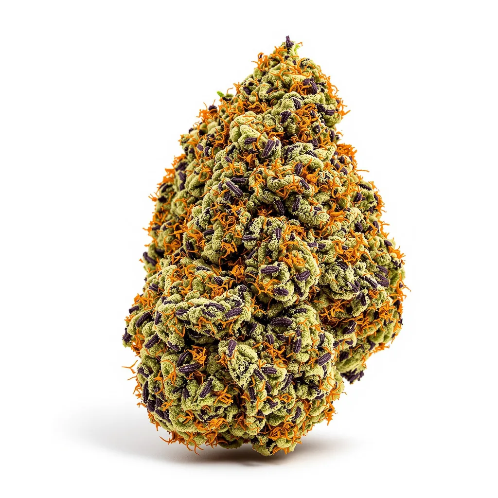 Pakistani Chitral Kush 86% indica / 14% sativa flower with visible trichomes