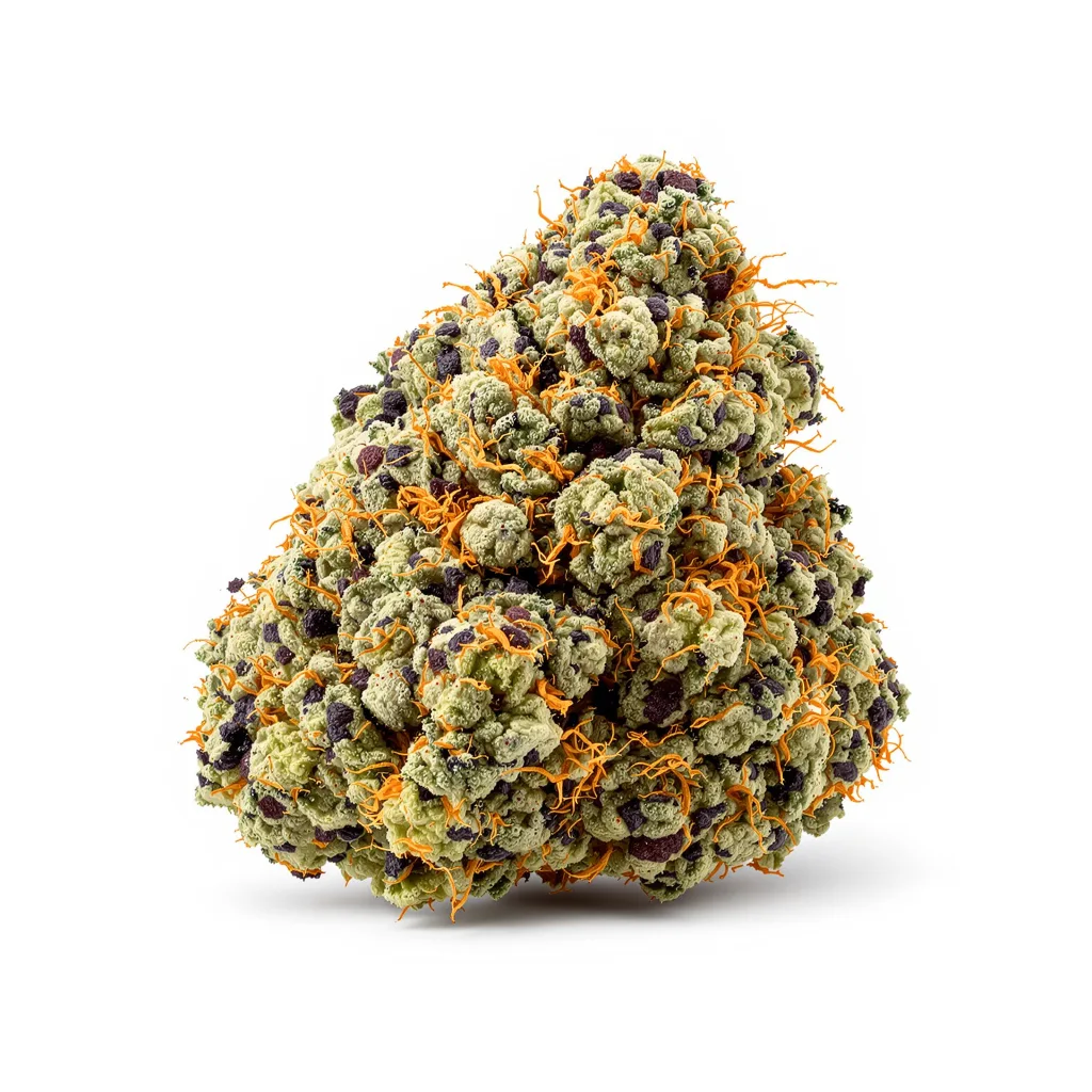 Pakistani Chitral Kush 86% indica / 14% sativa flower with visible trichomes