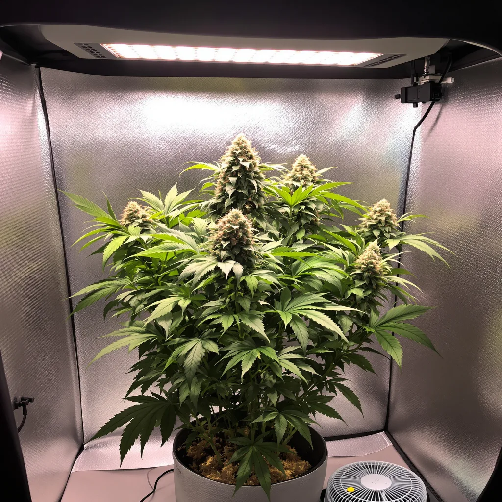 Pamelina cannabis plant in flowering stage — 90-120 cm. Medium feminised