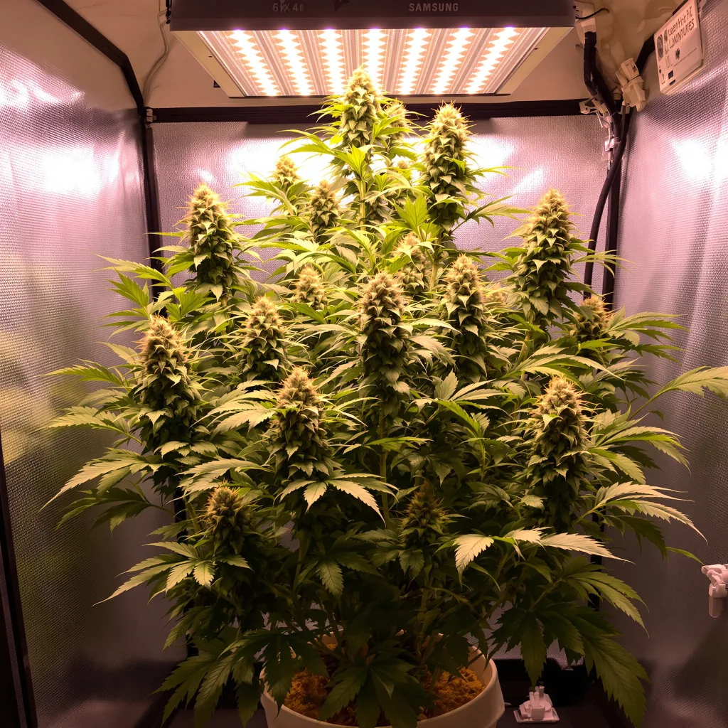 Paris XXX cannabis plant in flowering stage — 160–200 cm feminised
