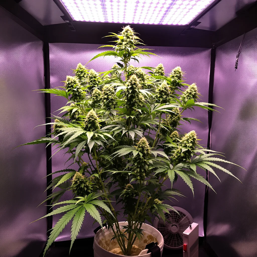 Pineapple Express cannabis plant in flowering stage — 140cm feminised
