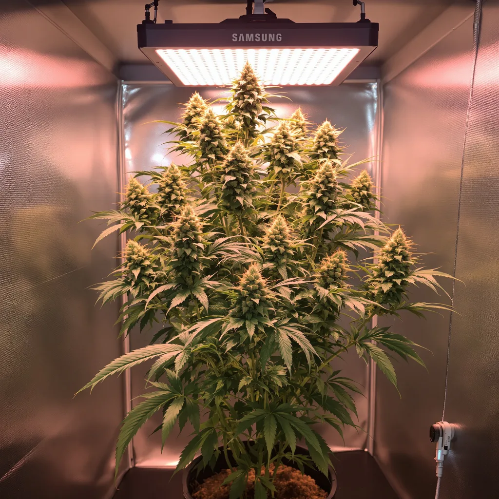 Pineapple cannabis plant in flowering stage — Short feminised