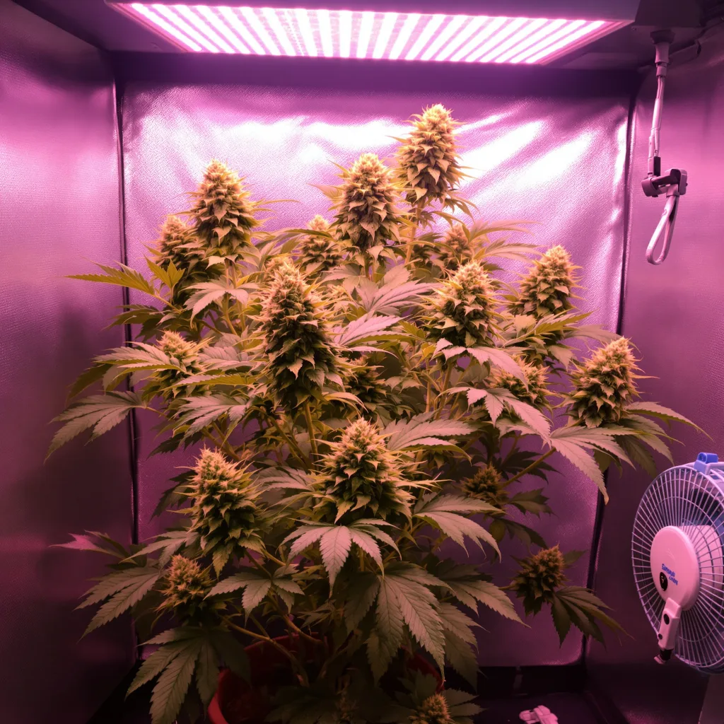 Pineapple Kush cannabis plant in flowering stage — Short autoflower
