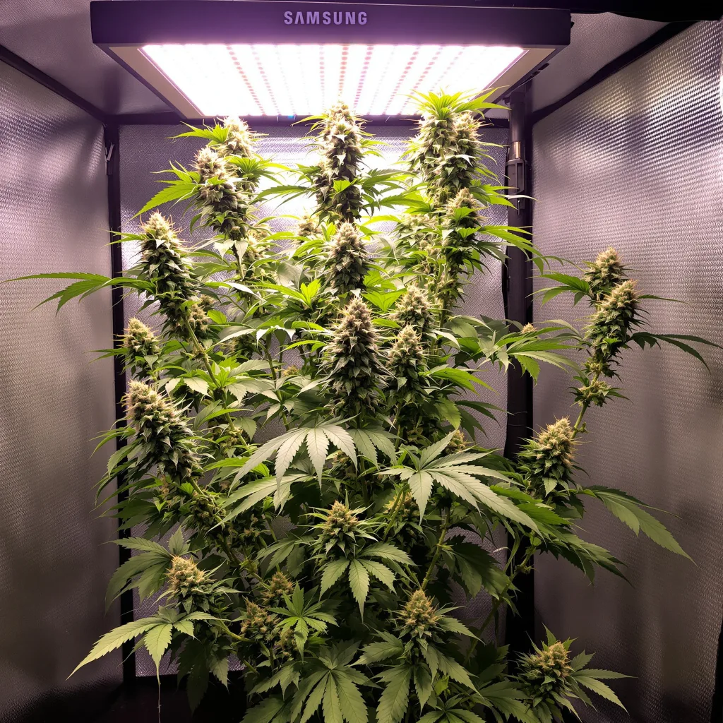 Pineapple Mayhem cannabis plant in flowering stage — Short autoflower