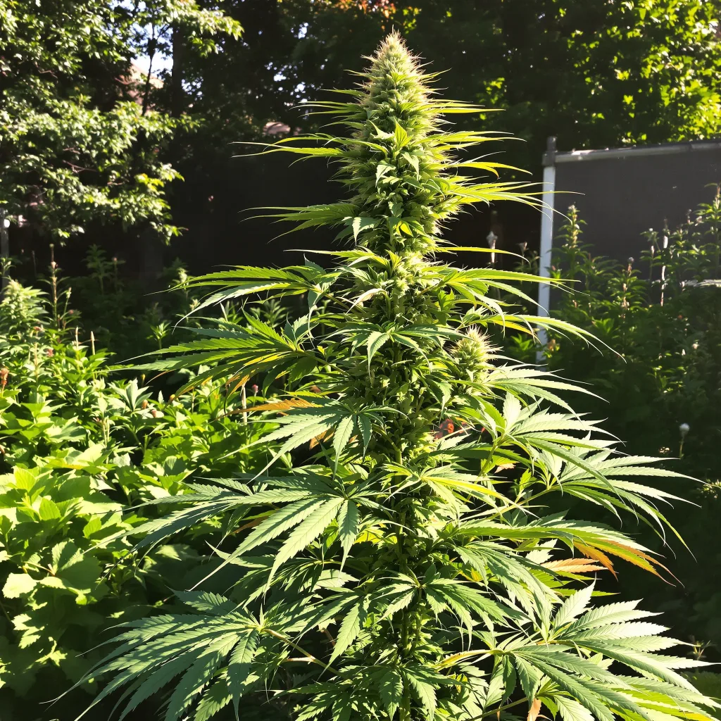 Pineapple Thai 33% indica / 67% sativa flower with visible trichomes