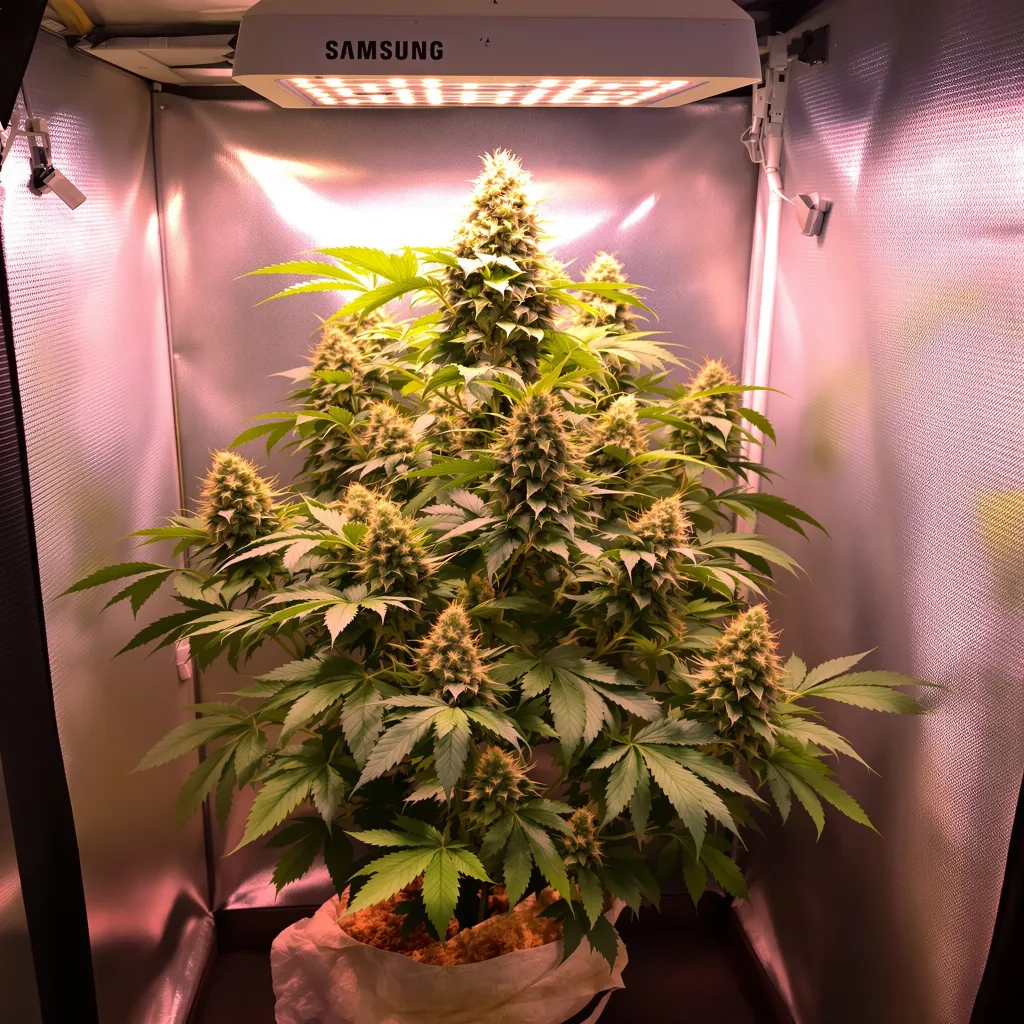 Pink Bubba cannabis plant in flowering stage — 70–110 cm autoflower