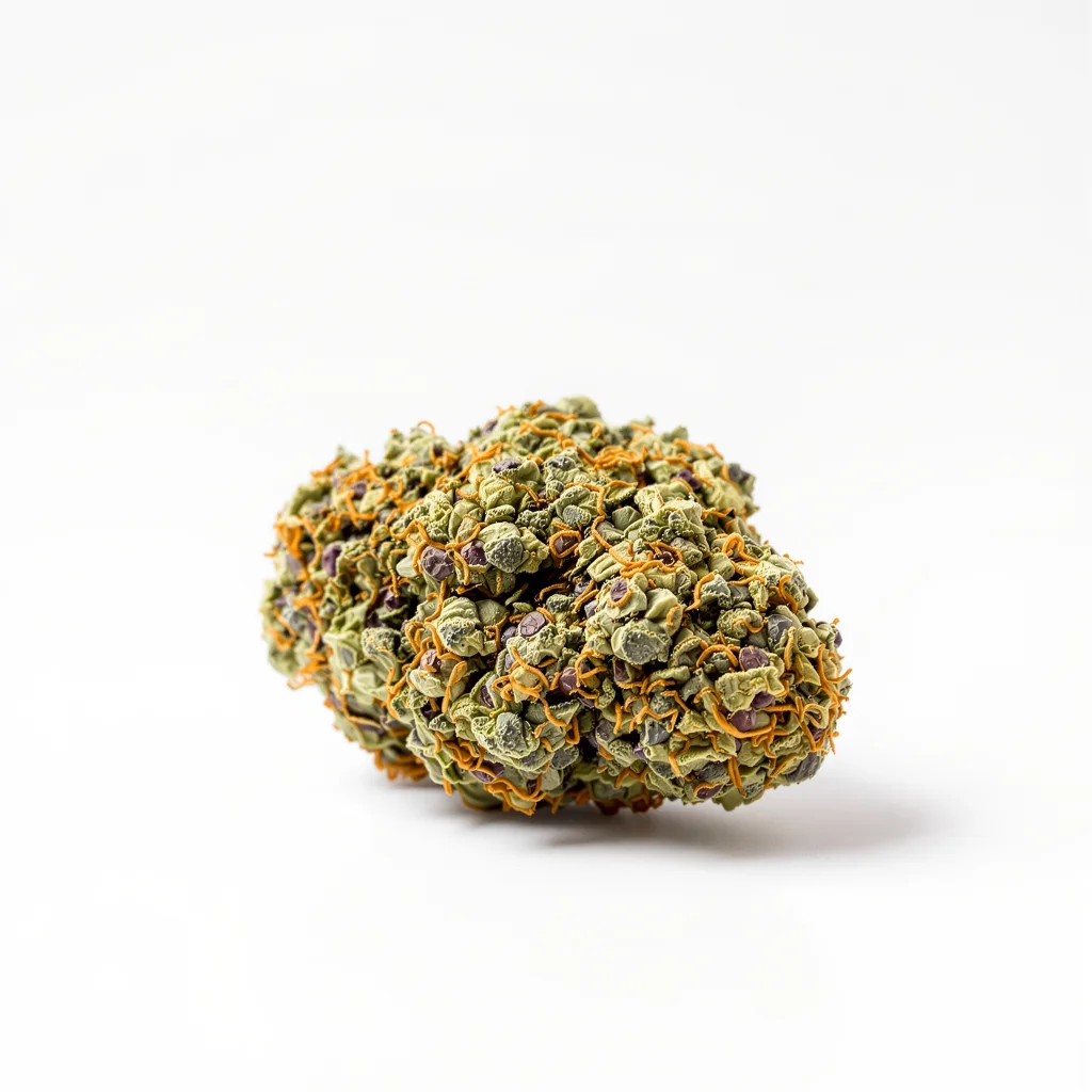 Pinkman Goo 80% indica / 20% sativa flower with visible trichomes