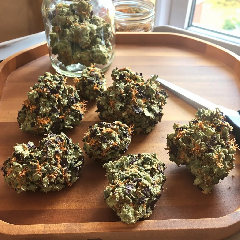 Platinum Bubba Kush 78% indica / 22% sativa flower with visible trichomes