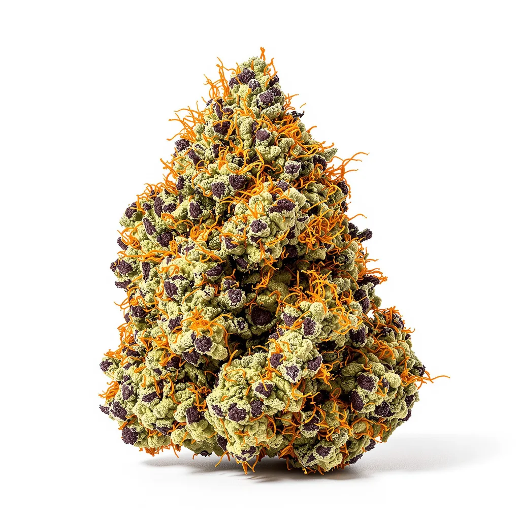 Platinum Bubba Kush 78% indica / 22% sativa flower with visible trichomes