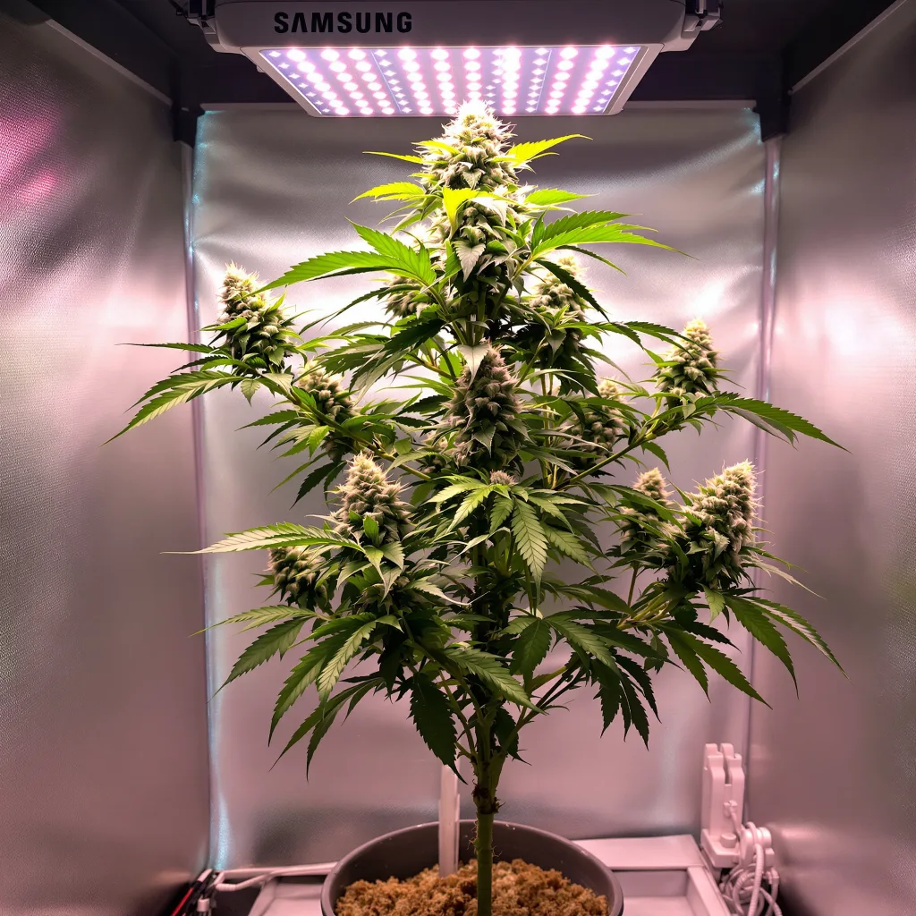 Platinum Bubba Kush cannabis plant in flowering stage — Short feminised