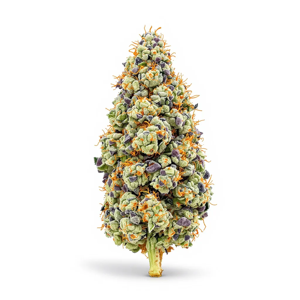 Platinum GSC 60% indica / 40% sativa flower with visible trichomes