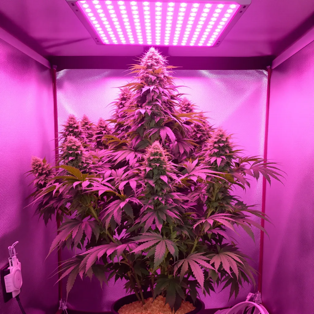 Plushberry cannabis plant in flowering stage — Medium (150-245 cm) feminised