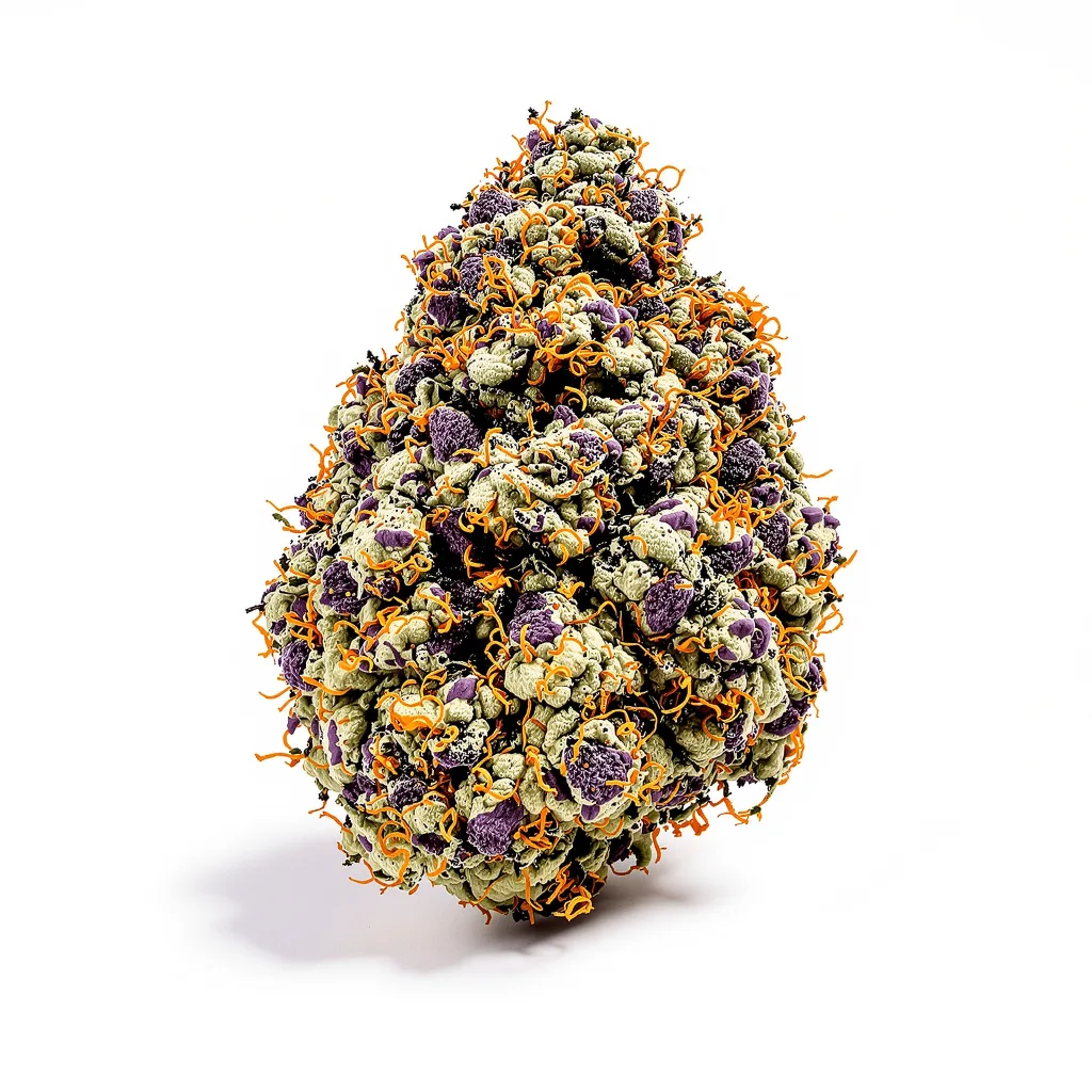 Pot of Gold 90% indica / 10% sativa flower with visible trichomes