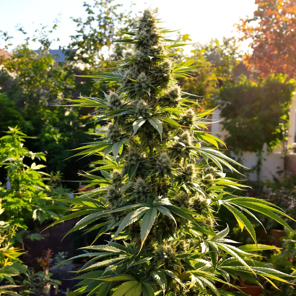 Power Kush 56% indica / 44% sativa flower with visible trichomes