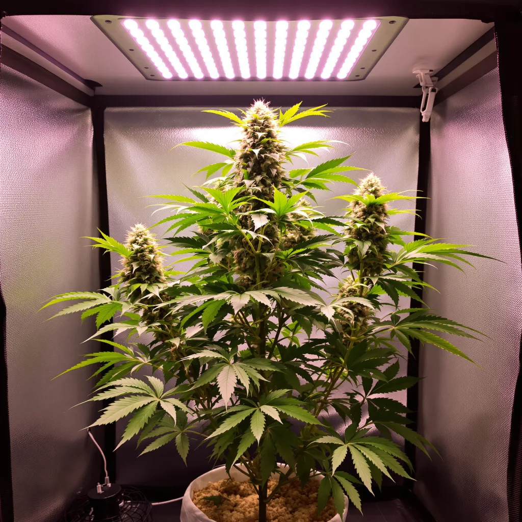 Puna Budder cannabis plant in flowering stage — Short autoflower