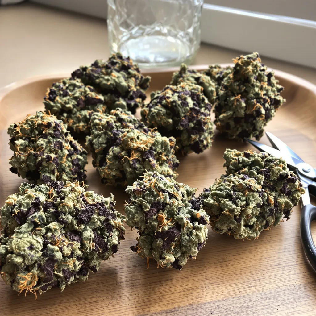 Punky Lion 81% indica / 19% sativa flower with visible trichomes