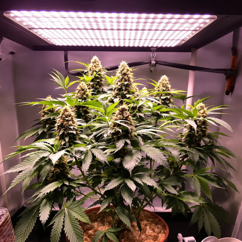 Pure Afghan cannabis plant in flowering stage — Short feminised