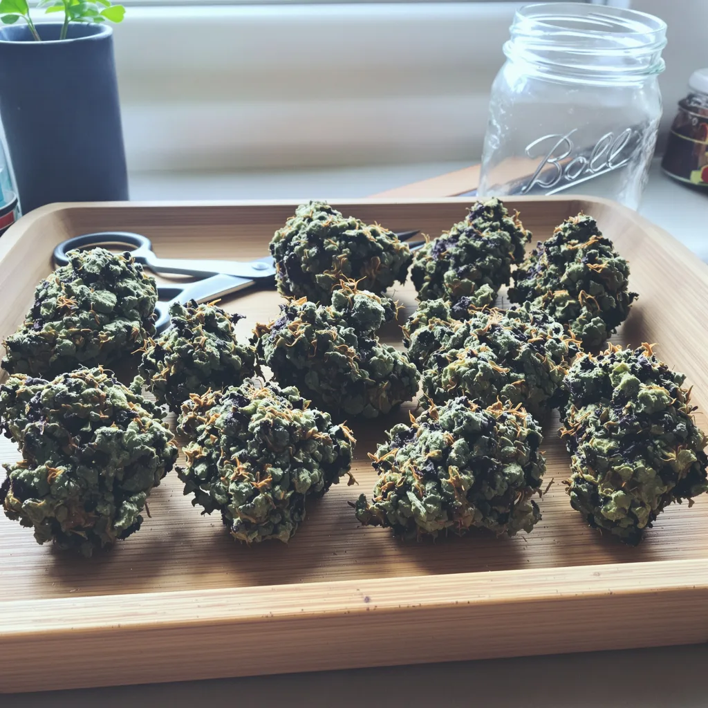 Pure Indica 81% indica / 19% sativa flower with visible trichomes