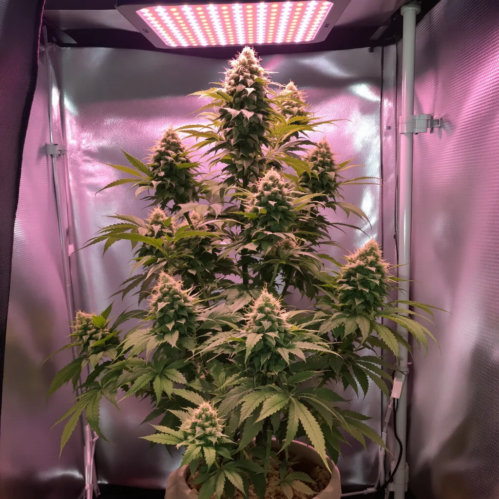 Pure Love cannabis plant in flowering stage — 120–160 cm feminised