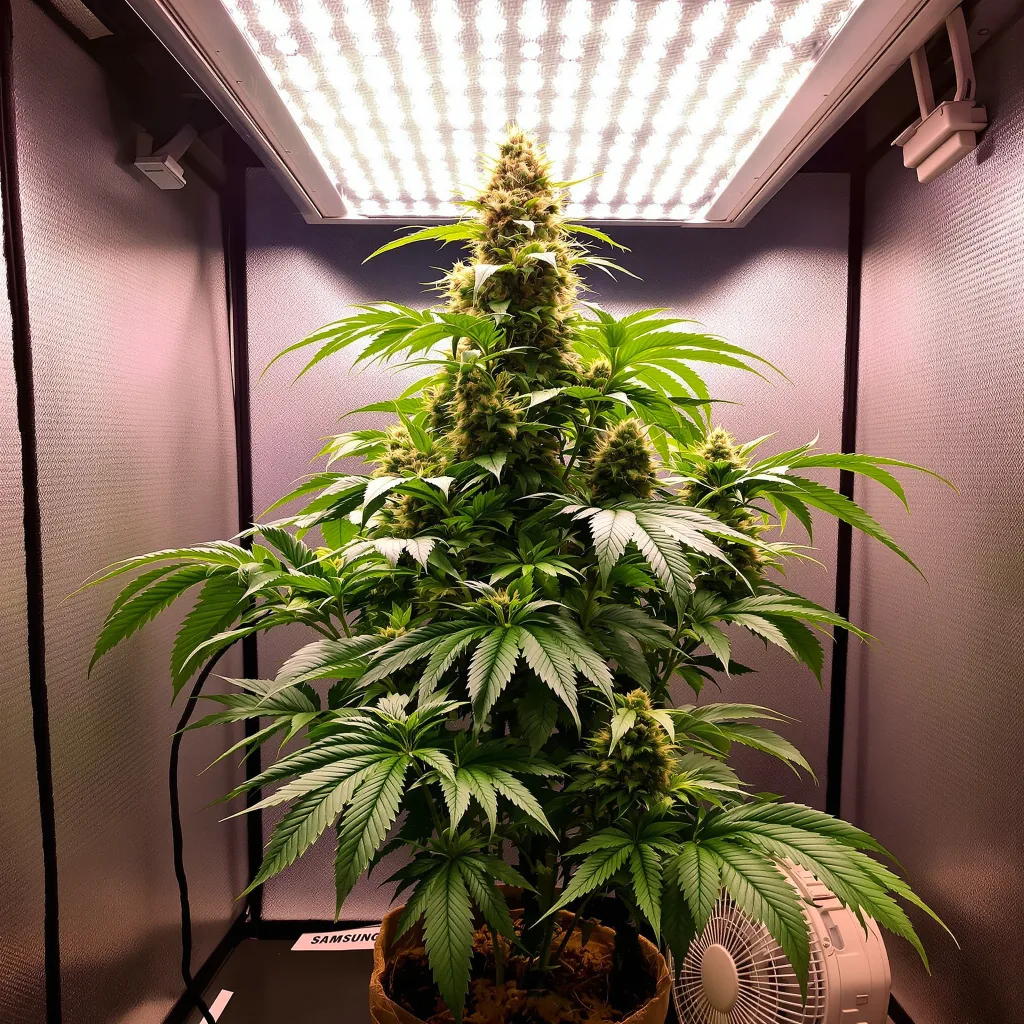 Purple Afghani cannabis plant in flowering stage — Medium (150-245 cm) feminised