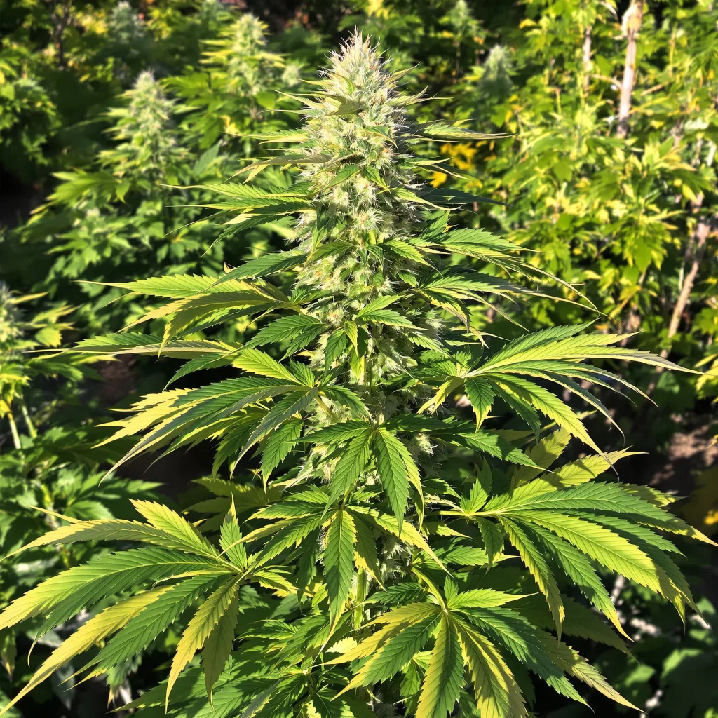 Purple Berry 76% indica / 24% sativa flower with visible trichomes