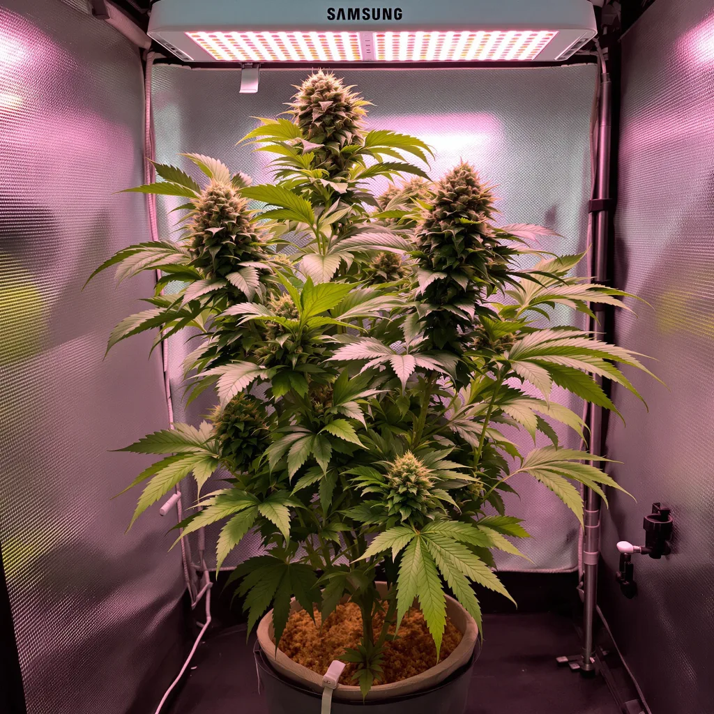 Purple Bush cannabis plant in flowering stage — 90-120 cm. Medium feminised