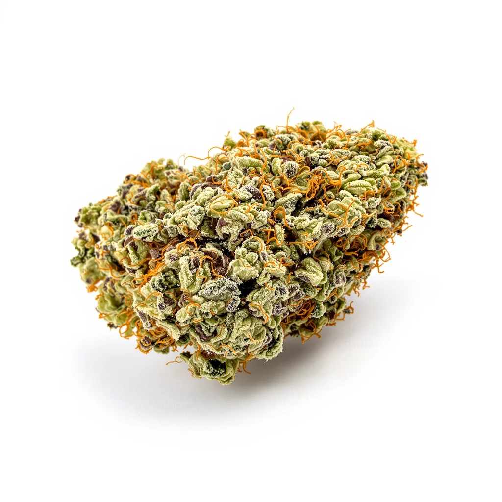 Purple Dream 45% indica / 55% sativa flower with visible trichomes