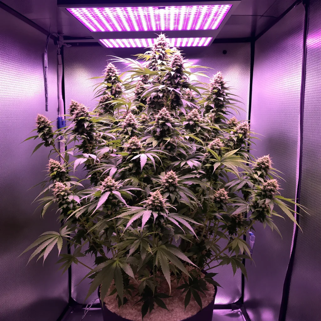 Purple Gorilla cannabis plant in flowering stage — Medium autoflower